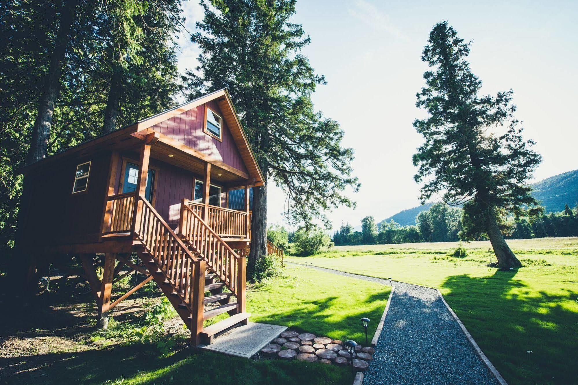 Hidden Acres Farm And Treehouse Resort Terrace Exteriör bild